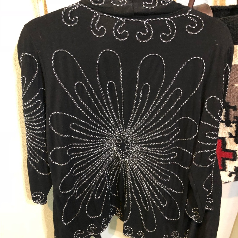 Black cotton cardigan